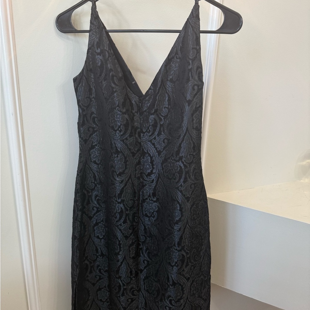Tahari Black Asymmetrical Elegant Dress - Picture 2 of 5
